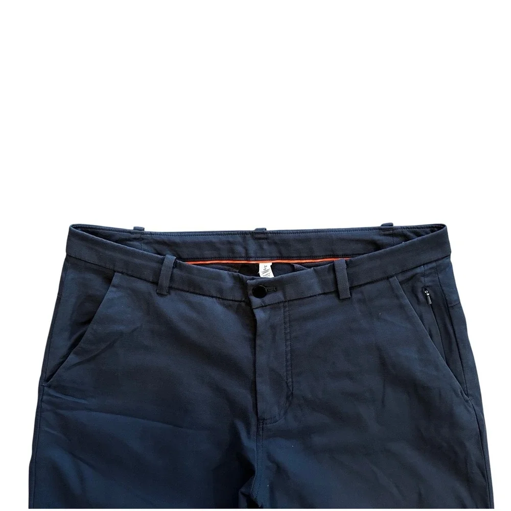 Lululemon Commission Slim Fit Pants Obsidian Navy Grey Chino Trousers Mens 36‎